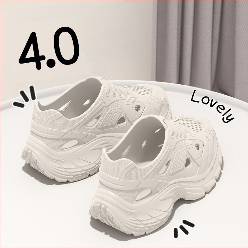 Unisex EVA σανδάλια τύπου κλόγκ με 4 cm παχιά σόλα, αναπνέσιμα και αντιολισθητικά, EVA επάνω μέρος και σόλα