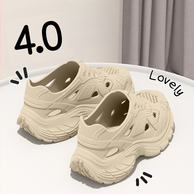 Unisex EVA σανδάλια τύπου κλόγκ με 4 cm παχιά σόλα, αναπνέσιμα και αντιολισθητικά, EVA επάνω μέρος και σόλα