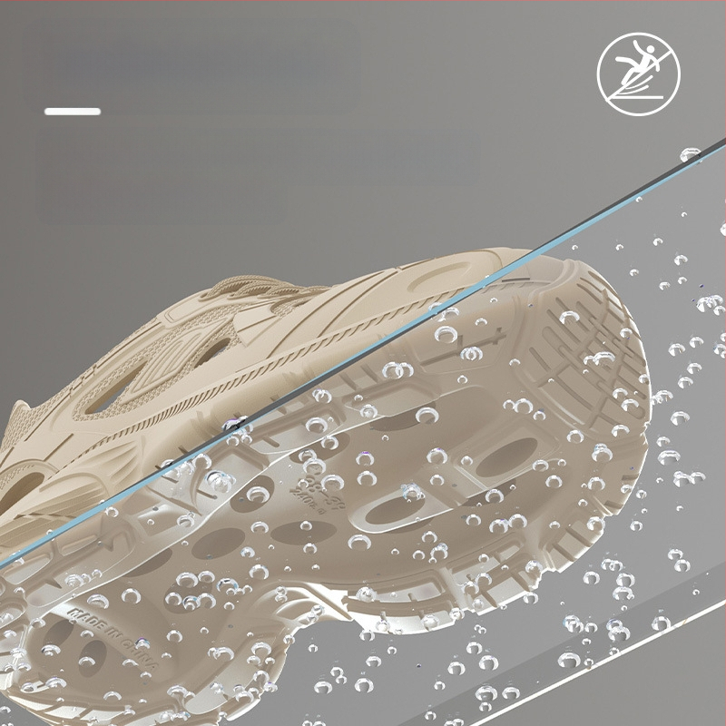 Unisex EVA σανδάλια τύπου κλόγκ με 4 cm παχιά σόλα, αναπνέσιμα και αντιολισθητικά, EVA επάνω μέρος και σόλα