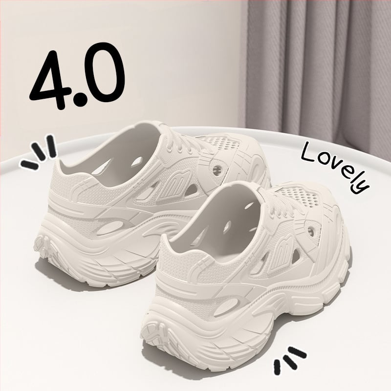 Unisex EVA σανδάλια τύπου κλόγκ με 4 cm παχιά σόλα, αναπνέσιμα και αντιολισθητικά, EVA επάνω μέρος και σόλα