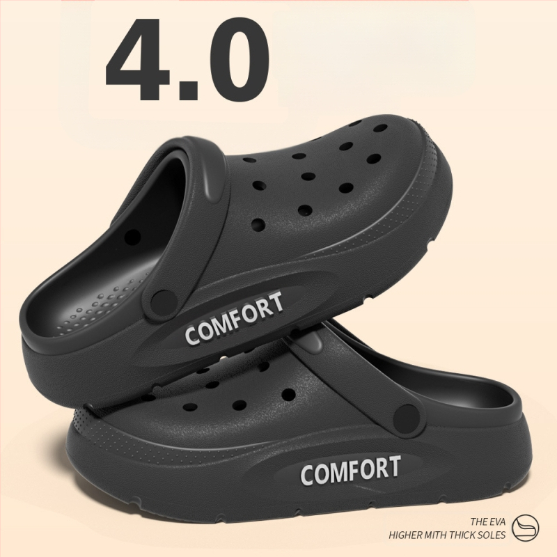 Unisex EVA σανδάλια τύπου κλόγκ με 4 cm παχιά σόλα, αναπνέσιμα και αντιολισθητικά, EVA επάνω μέρος και σόλα