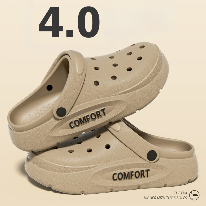 Unisex EVA σανδάλια τύπου κλόγκ με 4 cm παχιά σόλα, αναπνέσιμα και αντιολισθητικά, EVA επάνω μέρος και σόλα