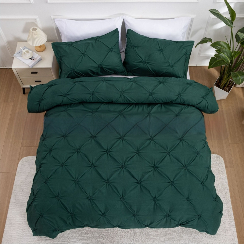 Trīsdaļu segas pārvalku komplekts, poliestera audums, vienkāršs audums, pusreaktīvā druka un krāsošana, 90 g/m2