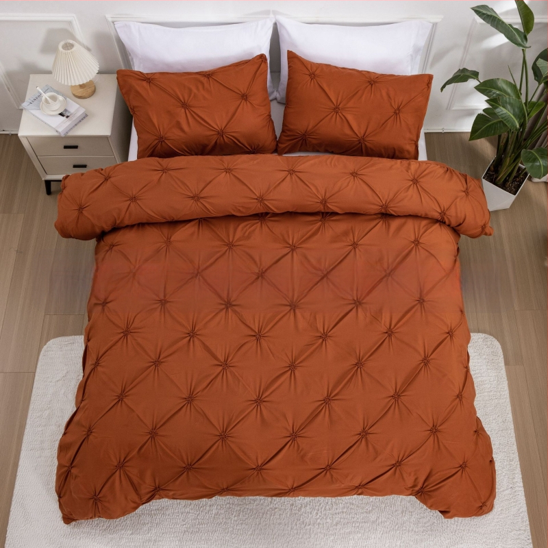 Trīsdaļu segas pārvalku komplekts, poliestera audums, vienkāršs audums, pusreaktīvā druka un krāsošana, 90 g/m2