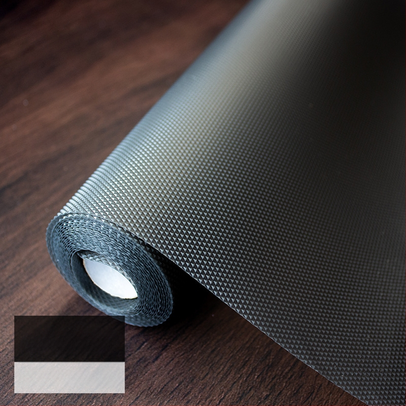 Virtuvės spintelės stalčiaus drėgmės atsparus kilimėlis su EVA atspariu vandeniui sluoksniu ant PE pagrindo (EVA 99% turinys), šiuolaikinis minimalistinis dizainas