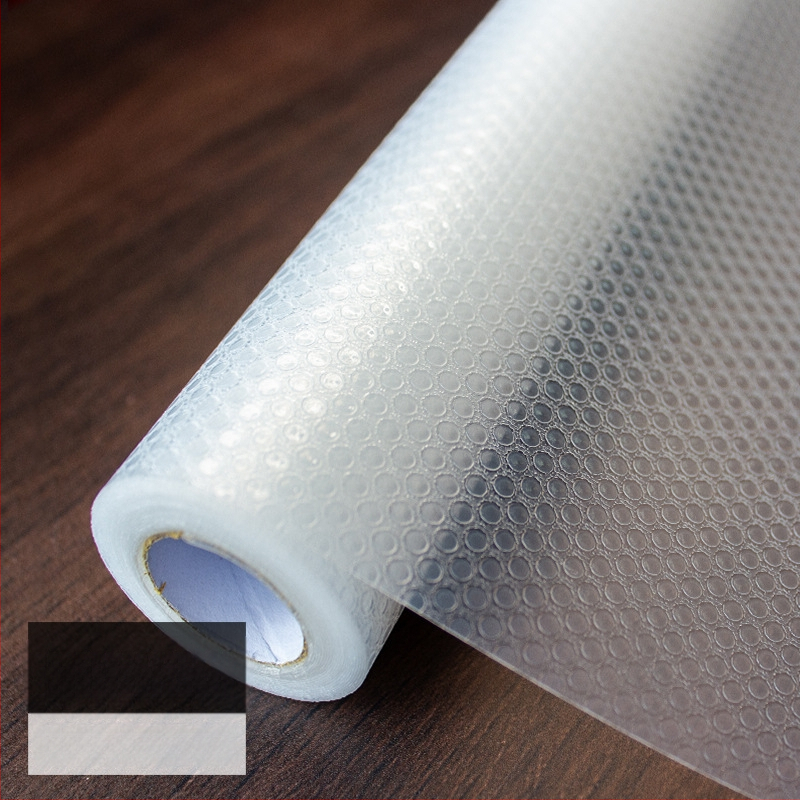 Virtuvės spintelės stalčiaus drėgmės atsparus kilimėlis su EVA atspariu vandeniui sluoksniu ant PE pagrindo (EVA 99% turinys), šiuolaikinis minimalistinis dizainas