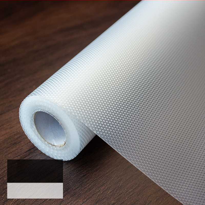 Virtuvės spintelės stalčiaus drėgmės atsparus kilimėlis su EVA atspariu vandeniui sluoksniu ant PE pagrindo (EVA 99% turinys), šiuolaikinis minimalistinis dizainas