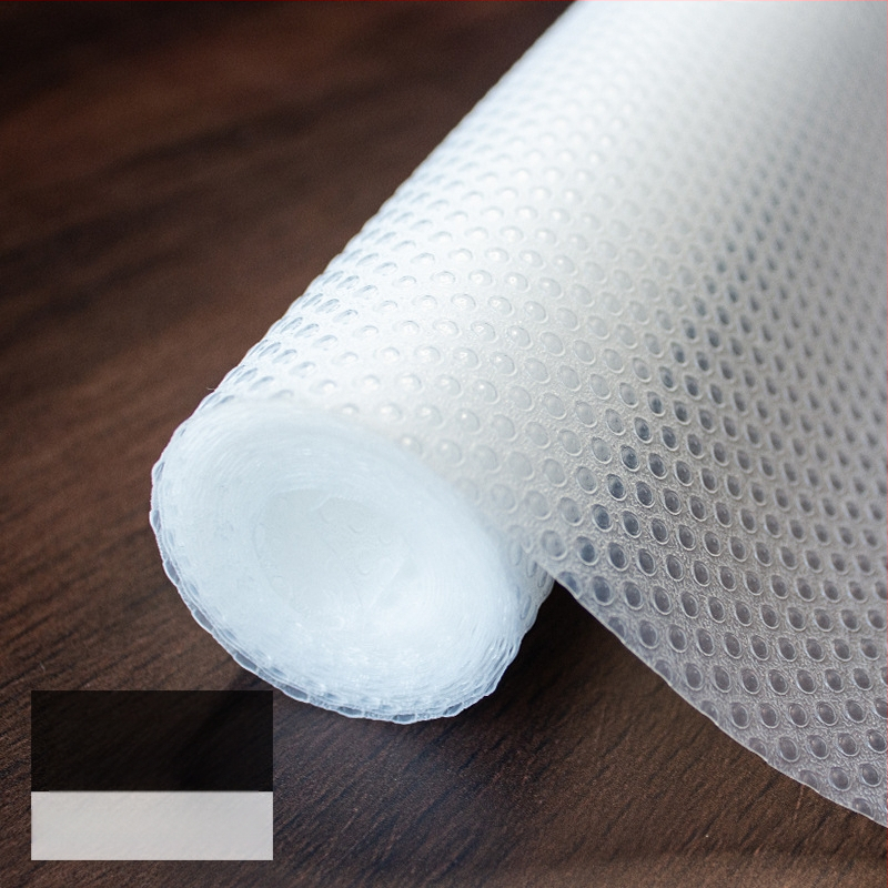 Virtuvės spintelės stalčiaus drėgmės atsparus kilimėlis su EVA atspariu vandeniui sluoksniu ant PE pagrindo (EVA 99% turinys), šiuolaikinis minimalistinis dizainas