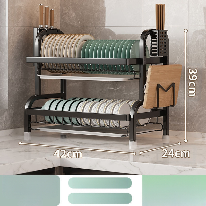 Kööginõude laoriiul, kokkupandav, süsinikterasest, lihtne ja kaasaegne disain