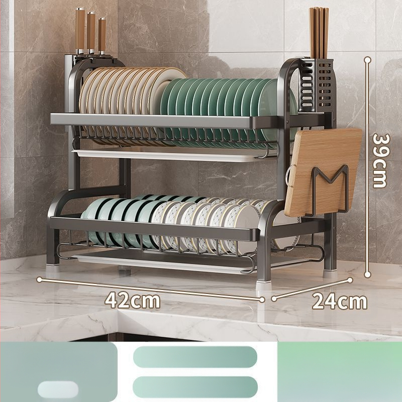 Kööginõude laoriiul, kokkupandav, süsinikterasest, lihtne ja kaasaegne disain