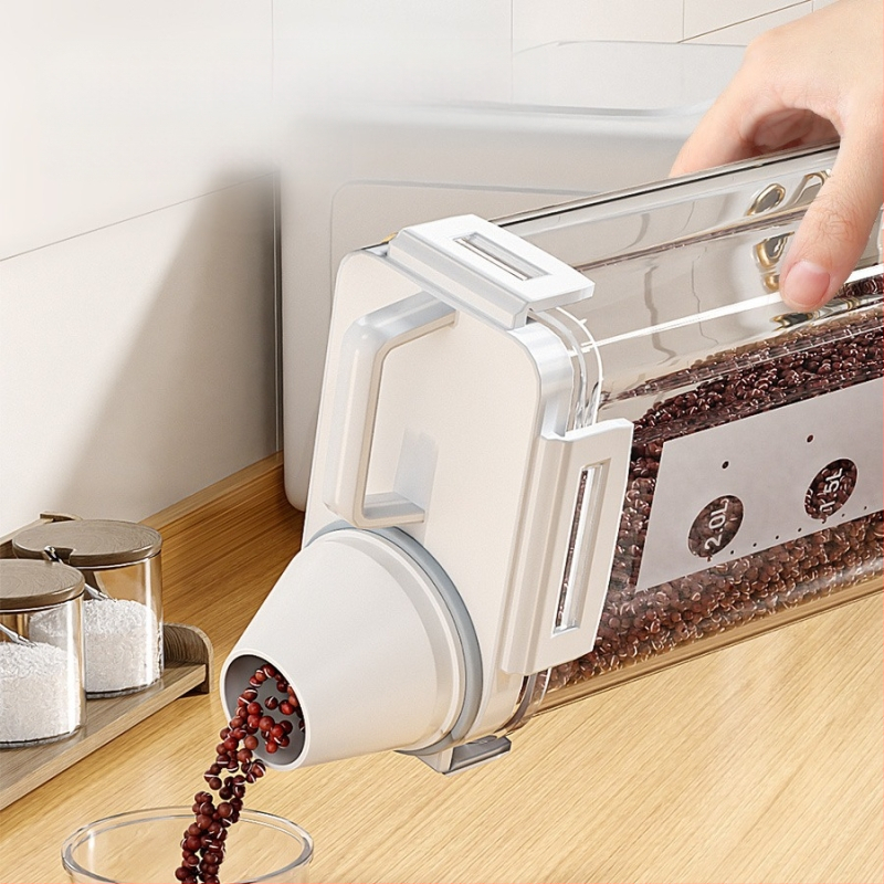 Ryžių ir grūdų laikymo dėžutė, atspari drėgmei, sandari, plastmasinė, japonų stiliaus