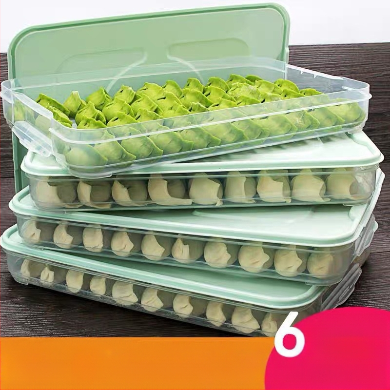 Koldūnų ir wontonų laikymo dėžutė, maisto kokybės PP, šaldytuvo ir šaldiklio organizatorius