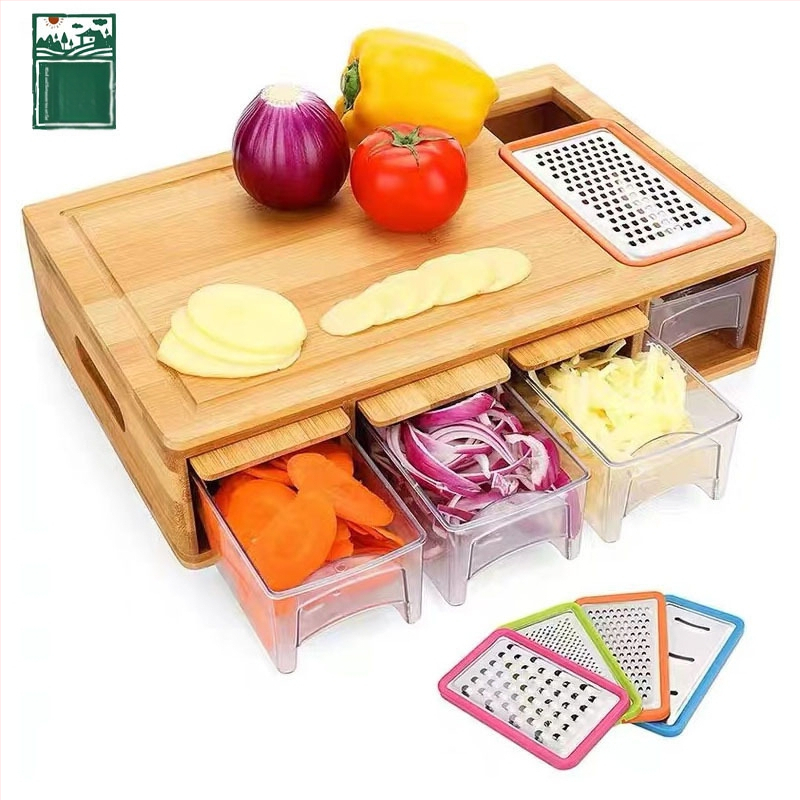 Ξύλινη σανίδα κοπής με βάση – ξύλινη επιφάνεια, μάρκα Good fortune, αντιολισθητική, αντιβακτηριακή, ανθεκτική στη μούχλα, μοντέρνο μινιμαλιστικό στυλ