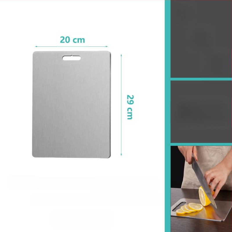 Δίσκος κοπής από ανοξείδωτο ατσάλι, διπλής όψης, κυκλικός, με οπή κρεμάσματος, αντιολισθητικός, βακτηριοστατικός