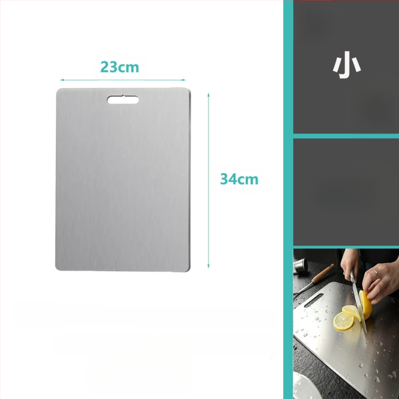 Δίσκος κοπής από ανοξείδωτο ατσάλι, διπλής όψης, κυκλικός, με οπή κρεμάσματος, αντιολισθητικός, βακτηριοστατικός