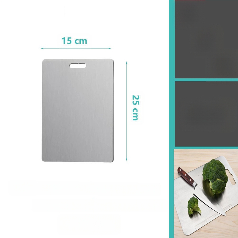 Δίσκος κοπής από ανοξείδωτο ατσάλι, διπλής όψης, κυκλικός, με οπή κρεμάσματος, αντιολισθητικός, βακτηριοστατικός