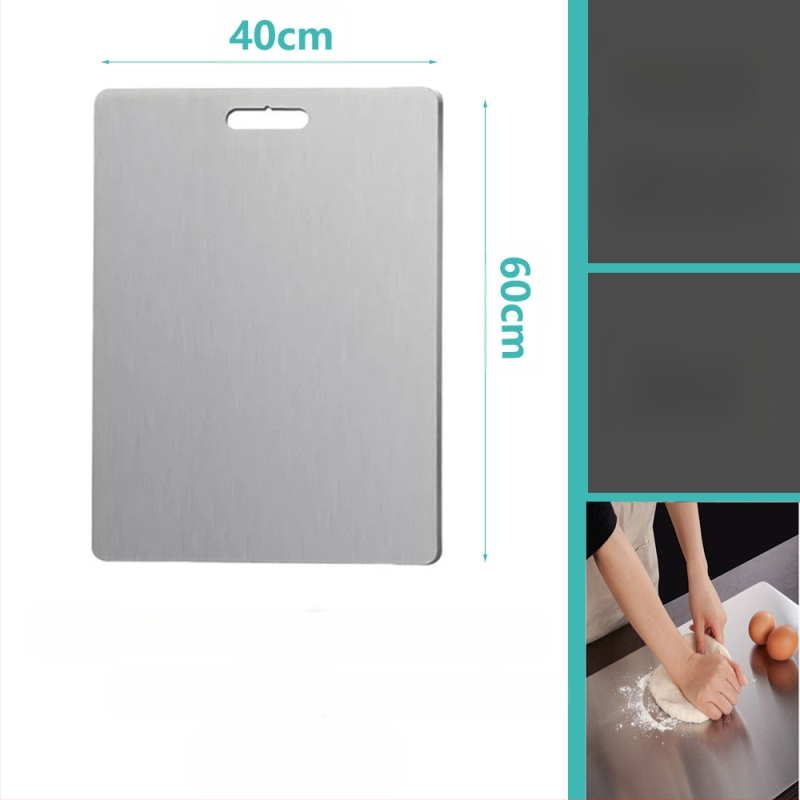 Δίσκος κοπής από ανοξείδωτο ατσάλι, διπλής όψης, κυκλικός, με οπή κρεμάσματος, αντιολισθητικός, βακτηριοστατικός