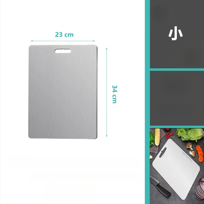 Δίσκος κοπής από ανοξείδωτο ατσάλι, διπλής όψης, κυκλικός, με οπή κρεμάσματος, αντιολισθητικός, βακτηριοστατικός