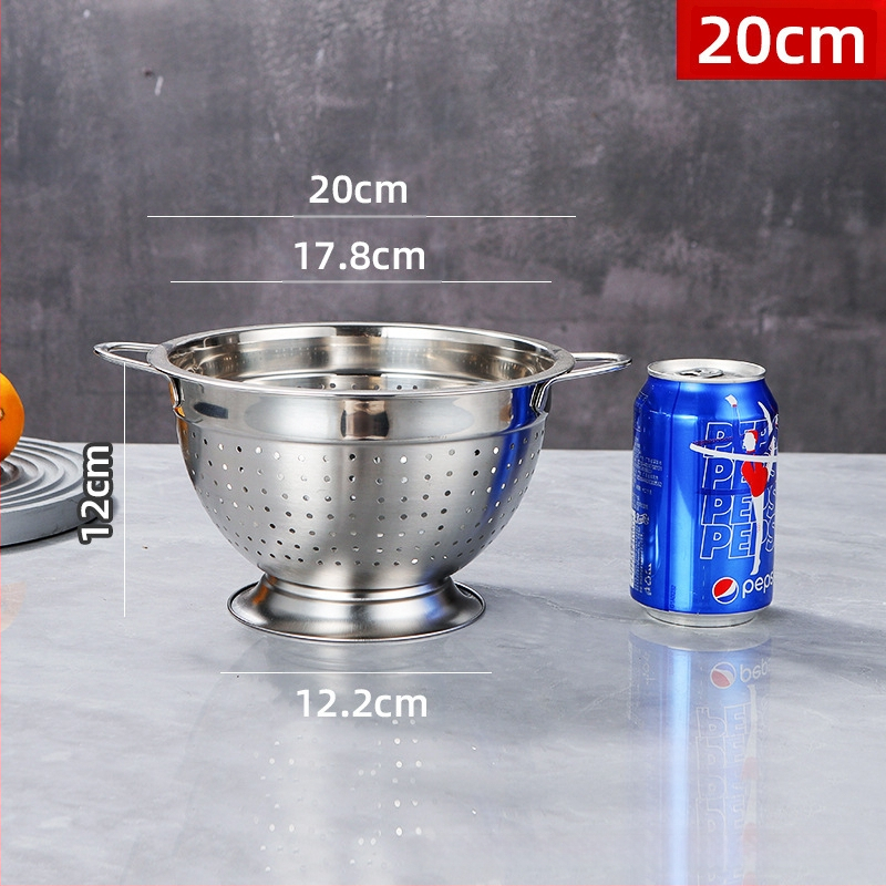 Nerūsējošā tērauda augļu grozs ar drenāžu mazgāšanai augļiem un dārzeņiem — moderns dizains, daudzfunkcionāls