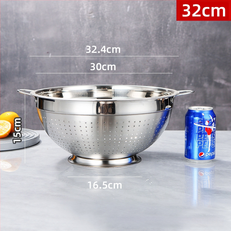 Nerūsējošā tērauda augļu grozs ar drenāžu mazgāšanai augļiem un dārzeņiem — moderns dizains, daudzfunkcionāls
