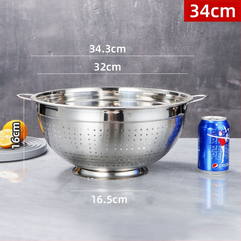 Nerūsējošā tērauda augļu grozs ar drenāžu mazgāšanai augļiem un dārzeņiem — moderns dizains, daudzfunkcionāls