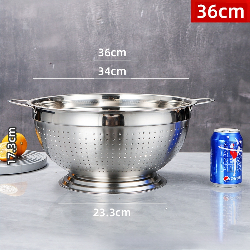 Nerūsējošā tērauda augļu grozs ar drenāžu mazgāšanai augļiem un dārzeņiem — moderns dizains, daudzfunkcionāls