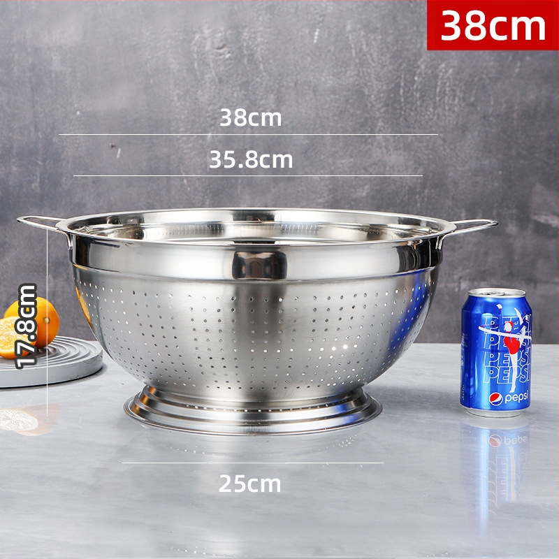 Nerūsējošā tērauda augļu grozs ar drenāžu mazgāšanai augļiem un dārzeņiem — moderns dizains, daudzfunkcionāls