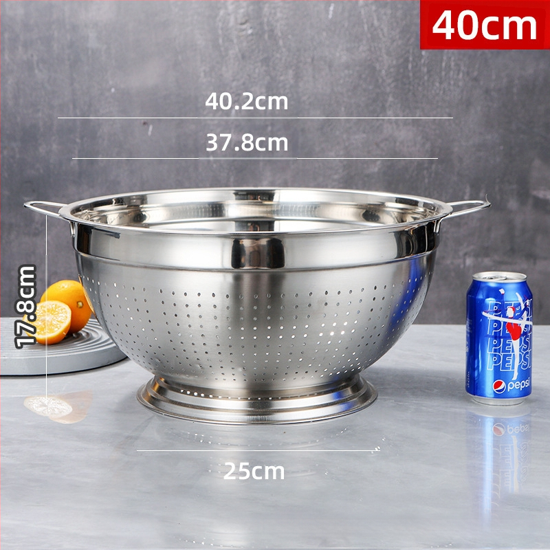 Nerūsējošā tērauda augļu grozs ar drenāžu mazgāšanai augļiem un dārzeņiem — moderns dizains, daudzfunkcionāls