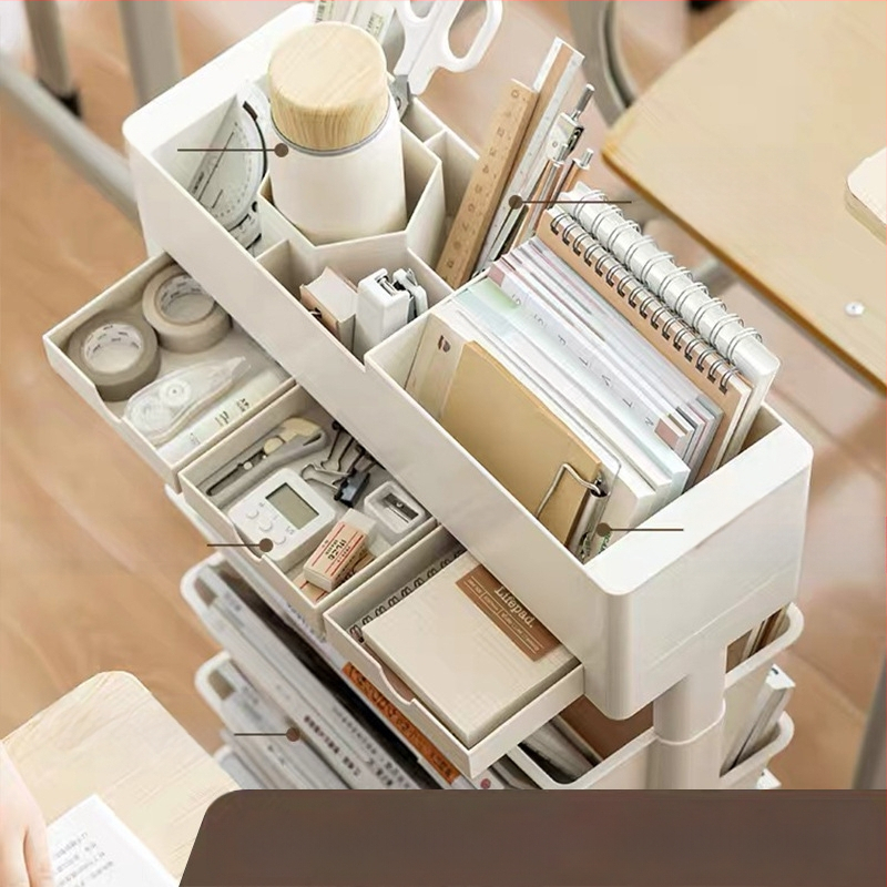 Judantis šoninis stalo knygų laikiklis ir saugykla — plastikas, 5 kg, modelis Desk storage, 1 vnt