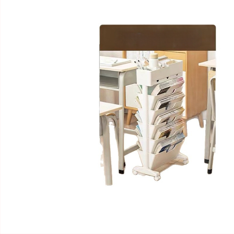 Judantis šoninis stalo knygų laikiklis ir saugykla — plastikas, 5 kg, modelis Desk storage, 1 vnt