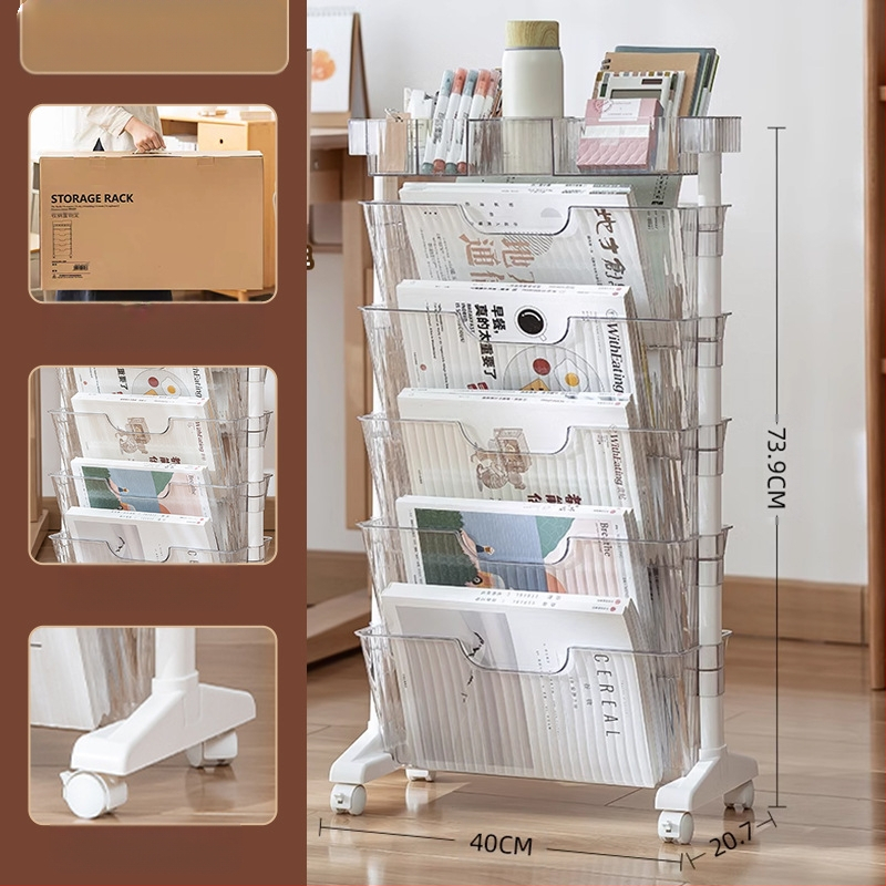 Judantis šoninis stalo knygų laikiklis ir saugykla — plastikas, 5 kg, modelis Desk storage, 1 vnt