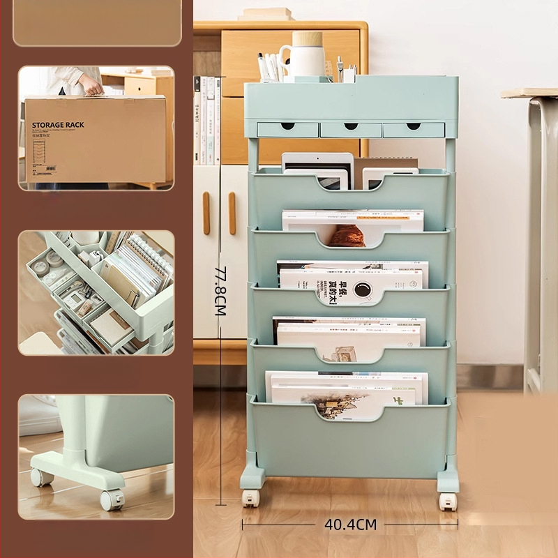 Judantis šoninis stalo knygų laikiklis ir saugykla — plastikas, 5 kg, modelis Desk storage, 1 vnt