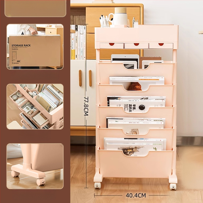 Judantis šoninis stalo knygų laikiklis ir saugykla — plastikas, 5 kg, modelis Desk storage, 1 vnt