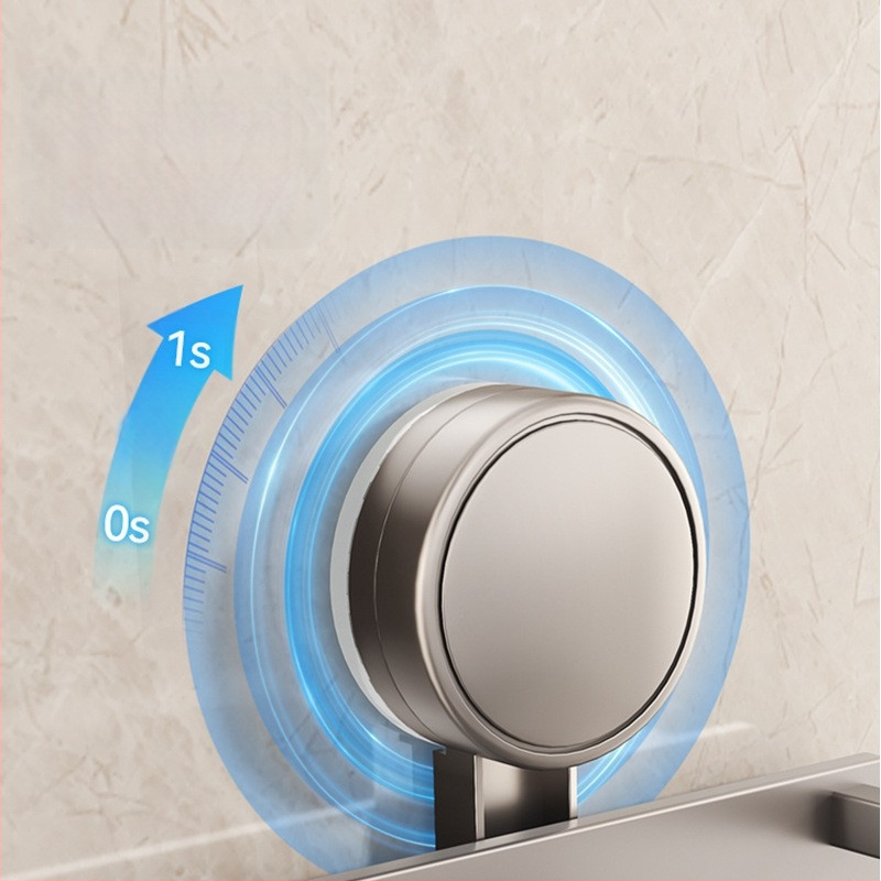 Sienas uzstādāms vannas istabas uzglabāšanas plaukts ar vakuumiedzīgumu, alumīnija sakausējums, modelis 229, slodze 10 kg, izcelsme Zhejiang