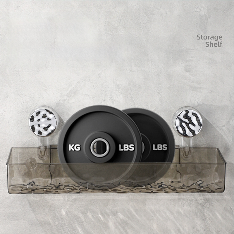 Vannas istabas sienas glabāšanas plaukts ar piesūcēju | Plastmasas | Viens slānis | Viegls luksuss | Thriving