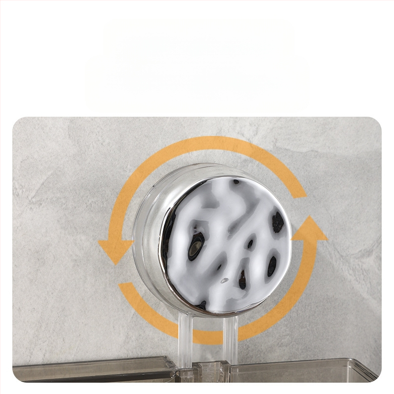 Vannas istabas sienas glabāšanas plaukts ar piesūcēju | Plastmasas | Viens slānis | Viegls luksuss | Thriving