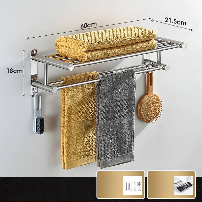 Sienas dvieļu turētājs, bez urbšanas, no nerūsējoša tērauda 304, mūsdienīgs stils, Guangkai
