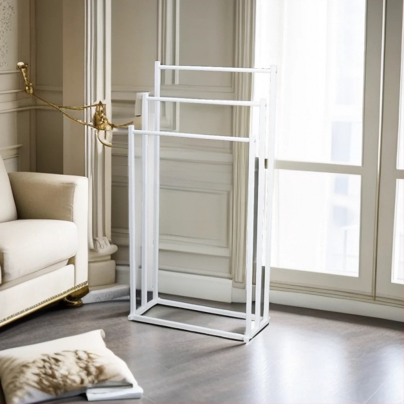 Ράγα πετσέτας με βάση, μεταλλική, χωρίς διάτρηση, φορητή μονάδα αποθήκευσης μπάνιου με κρεμάστρα