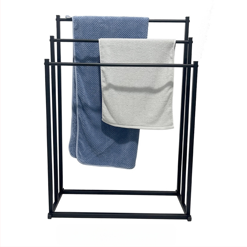 Ράγα πετσέτας με βάση, μεταλλική, χωρίς διάτρηση, φορητή μονάδα αποθήκευσης μπάνιου με κρεμάστρα