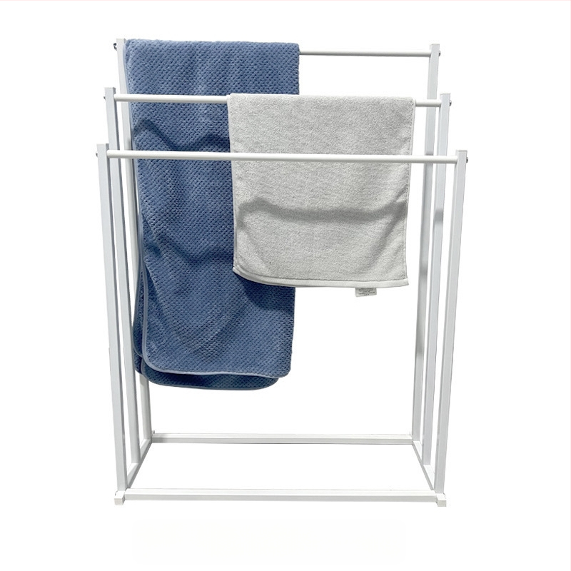 Ράγα πετσέτας με βάση, μεταλλική, χωρίς διάτρηση, φορητή μονάδα αποθήκευσης μπάνιου με κρεμάστρα