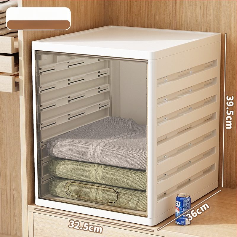 Drēbju skapja uzglabāšanas kārba ar atvilktnēm, 18L, PP plastmasa, JM9101