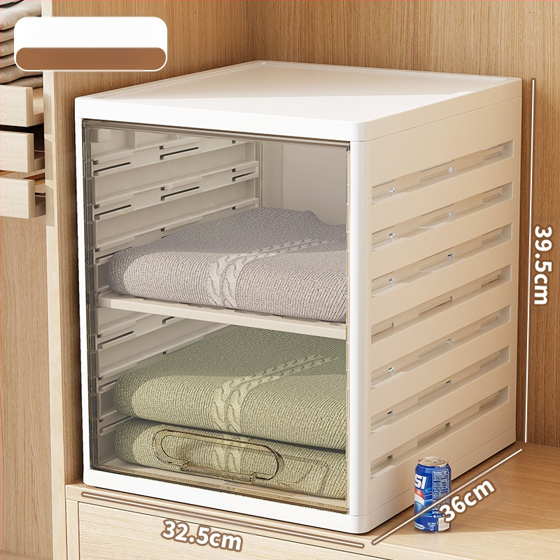 Drēbju skapja uzglabāšanas kārba ar atvilktnēm, 18L, PP plastmasa, JM9101