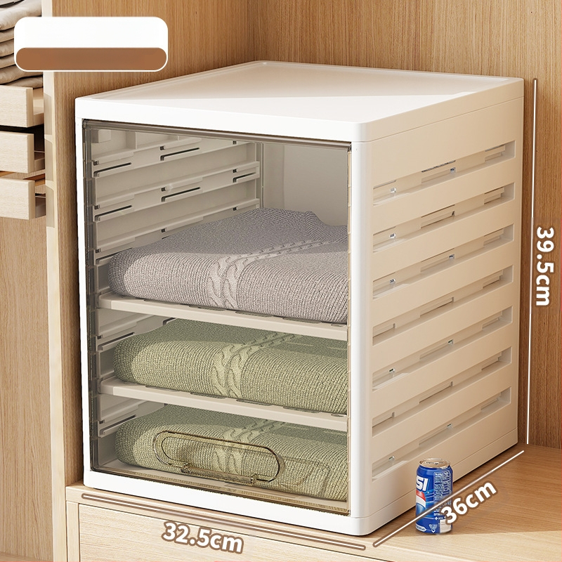 Drēbju skapja uzglabāšanas kārba ar atvilktnēm, 18L, PP plastmasa, JM9101