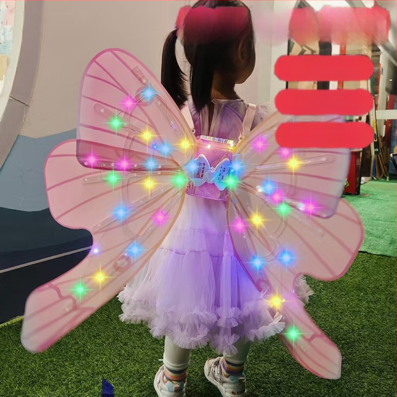 Šviesūs elektroniniai sparnai su muzika vaikams 4-6 metų, unisex
