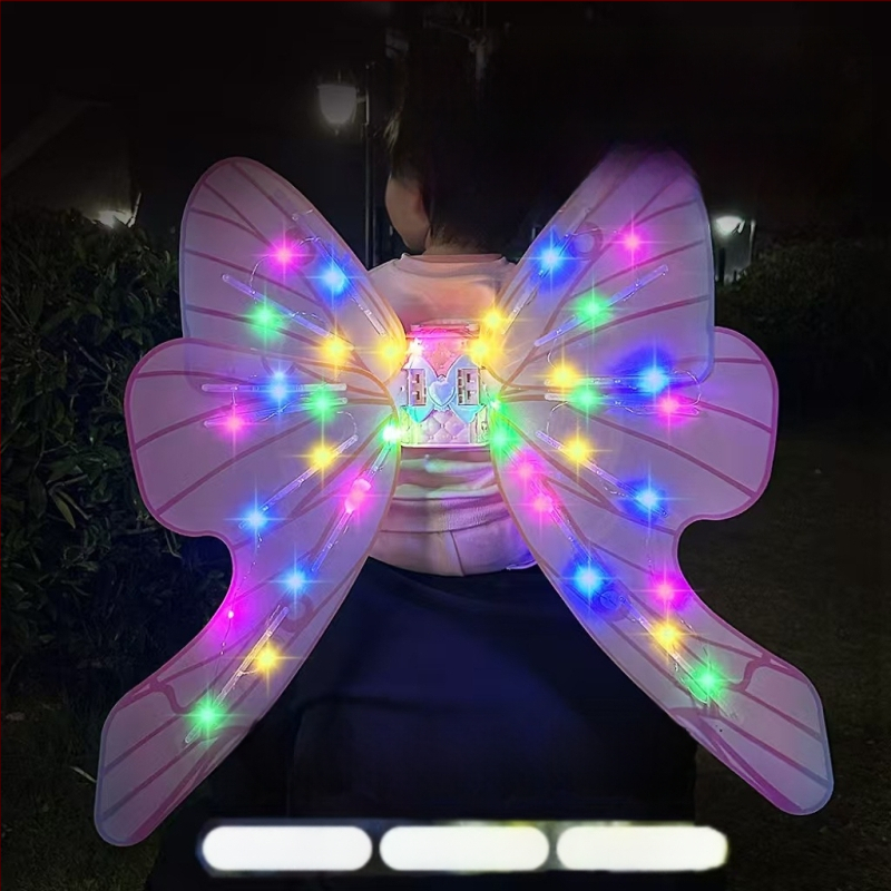 Šviesūs elektroniniai sparnai su muzika vaikams 4-6 metų, unisex