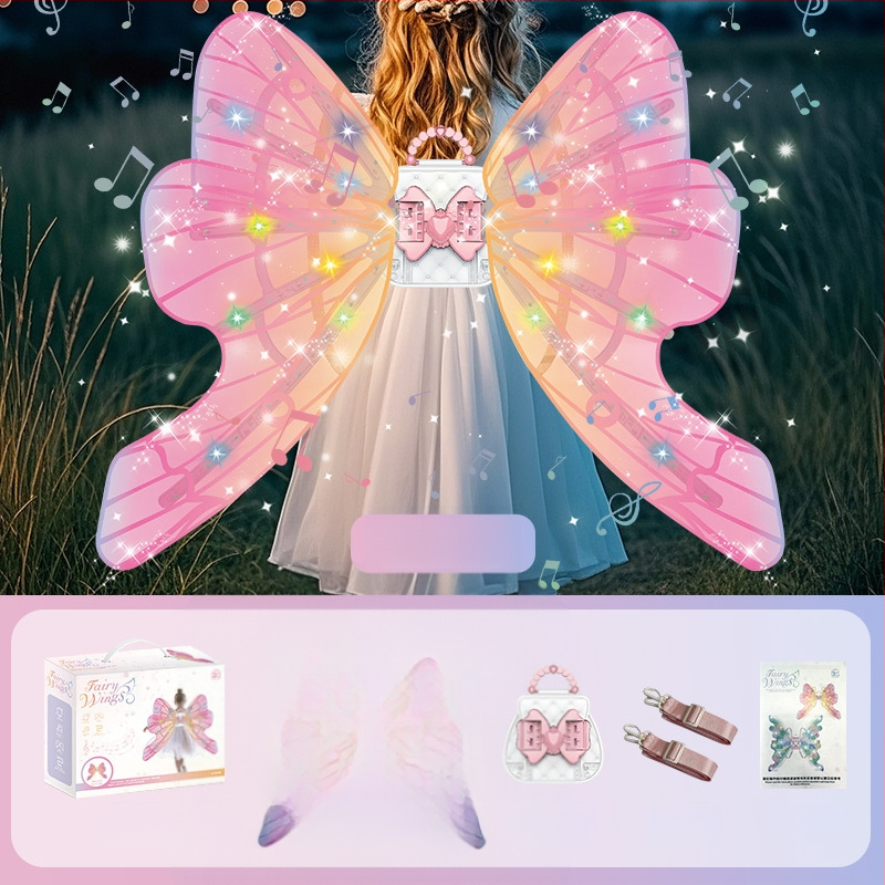 Šviesūs elektroniniai sparnai su muzika vaikams 4-6 metų, unisex