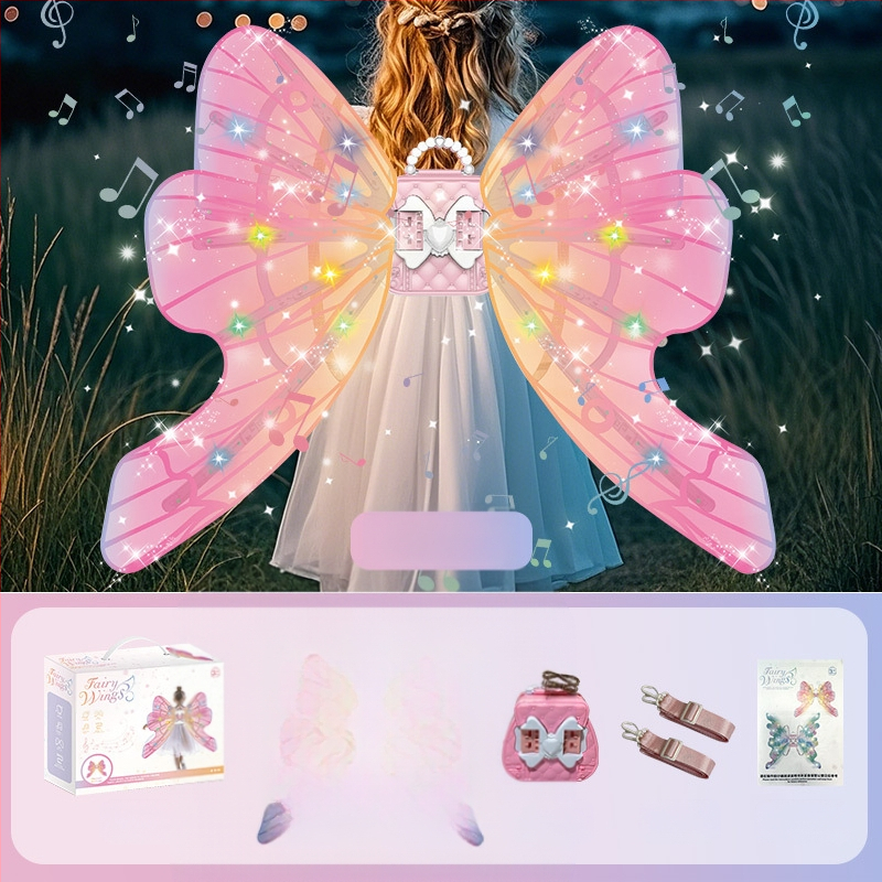 Šviesūs elektroniniai sparnai su muzika vaikams 4-6 metų, unisex