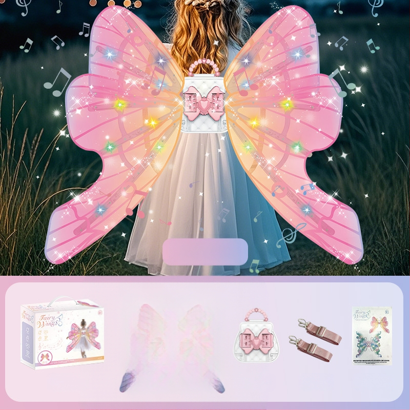Šviesūs elektroniniai sparnai su muzika vaikams 4-6 metų, unisex
