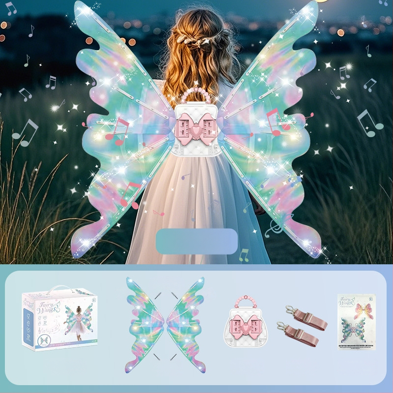 Šviesūs elektroniniai sparnai su muzika vaikams 4-6 metų, unisex