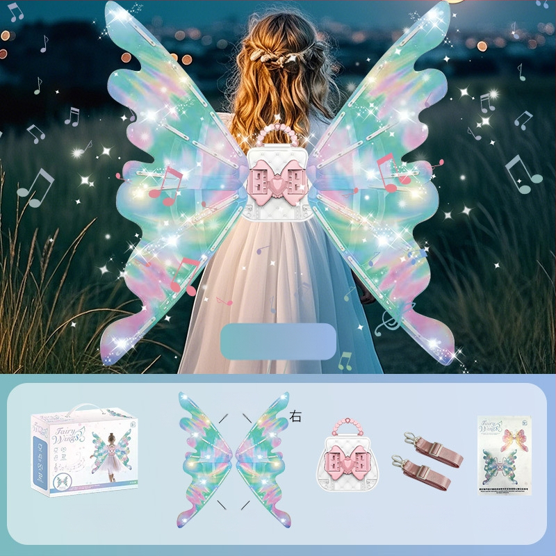 Šviesūs elektroniniai sparnai su muzika vaikams 4-6 metų, unisex